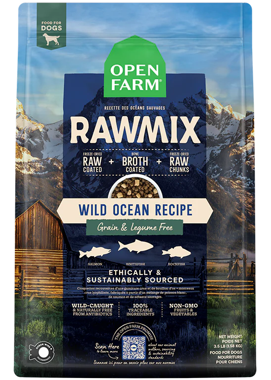 OPEN FARM RAWMIX WILD OCEAN GRAIN FREE DOG 3.5LB