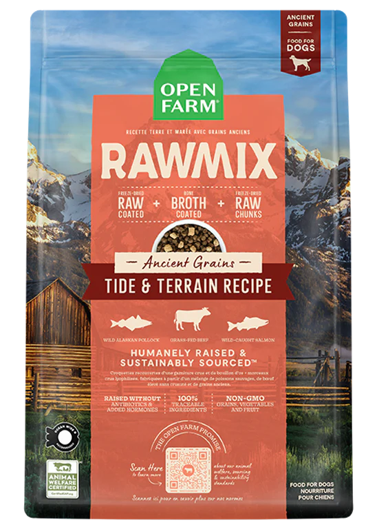 OPEN FARM RAWMIX TIDE & TERRAIN ANCIENT GRAIN DOG 20LB