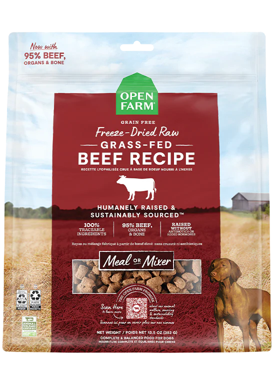 OPEN FARM FREEZE DRIED BEEF 13.5OZ