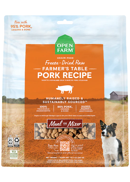 OPEN FARM FREEZE DRIED PORK 22OZ