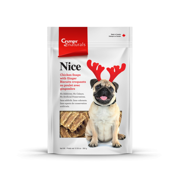 CRUMPS HOLIDAY NICE CHICKEN SNAPS W/GINGER TREATS 350G