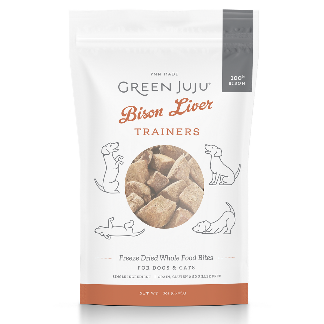 GREEN JUJU FREEZE DRIED BISON LIVER TREAT 3OZ