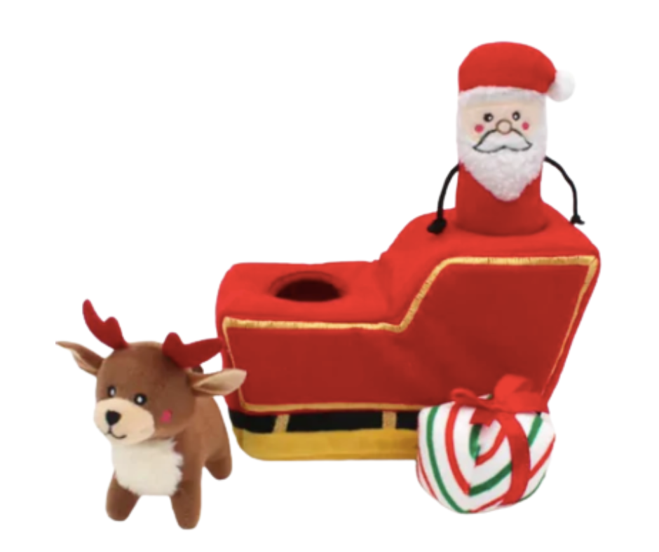 ZIPPY PAWS HOLIDAY BURROW SANTA'S SLEIGH