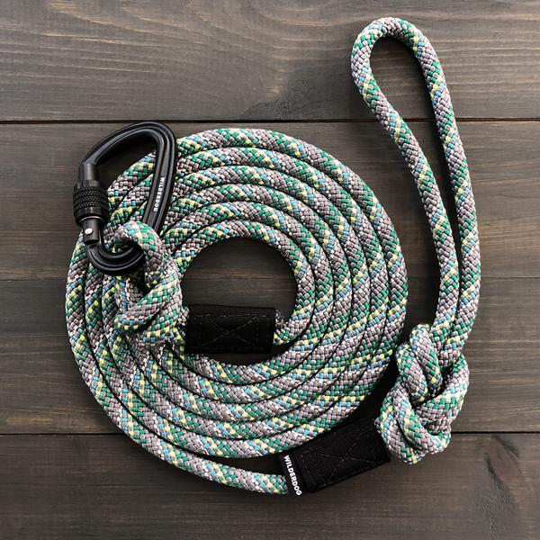 WILDERDOG LEASH LARGE CARABINER REFLECTIVE ALPINE 5'