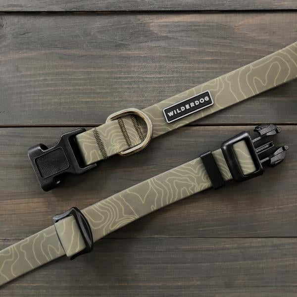 WILDERDOG COLLAR WATERPROOF OLIVE SMALL