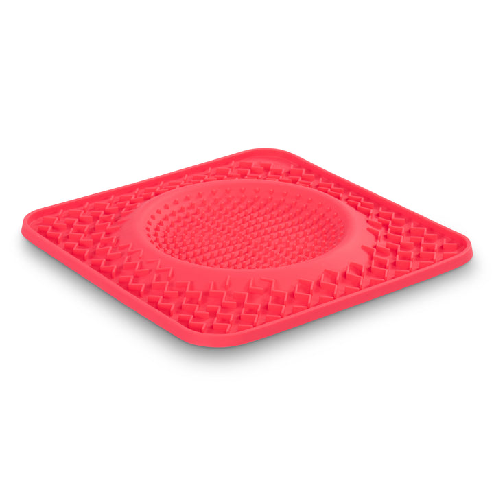 MESSY MUTTS THERAPEUTIC LICK BOWL/MAT RED