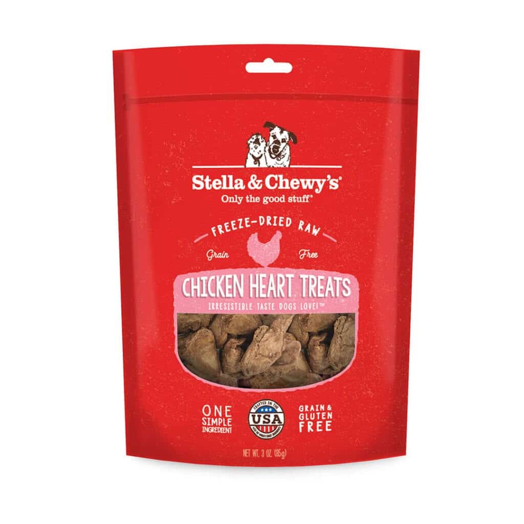 STELLA AND CHEWYS FREEZE DRIED CHICKEN HEART TREAT 3OZ