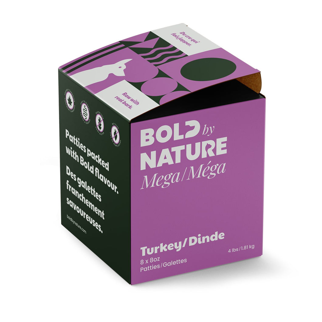 BOLD BY NATURE MEGA TURKEY PATTIES 4LB